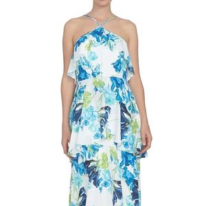 Gorgeous Blue and White Floral Cici Maxi Dress 12